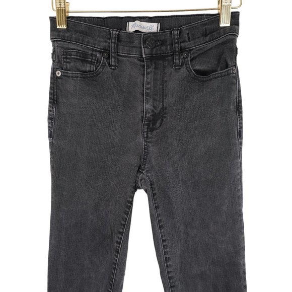 Madewell Jeans Womens 25 Blxck Wash 9" High Riser Skinny - Skinny Stretch - Picture 2 of 10